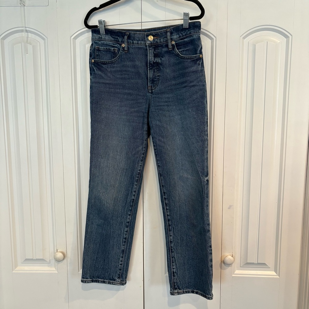 Express High Rise‎ Straight Ankle Jeans Size 4